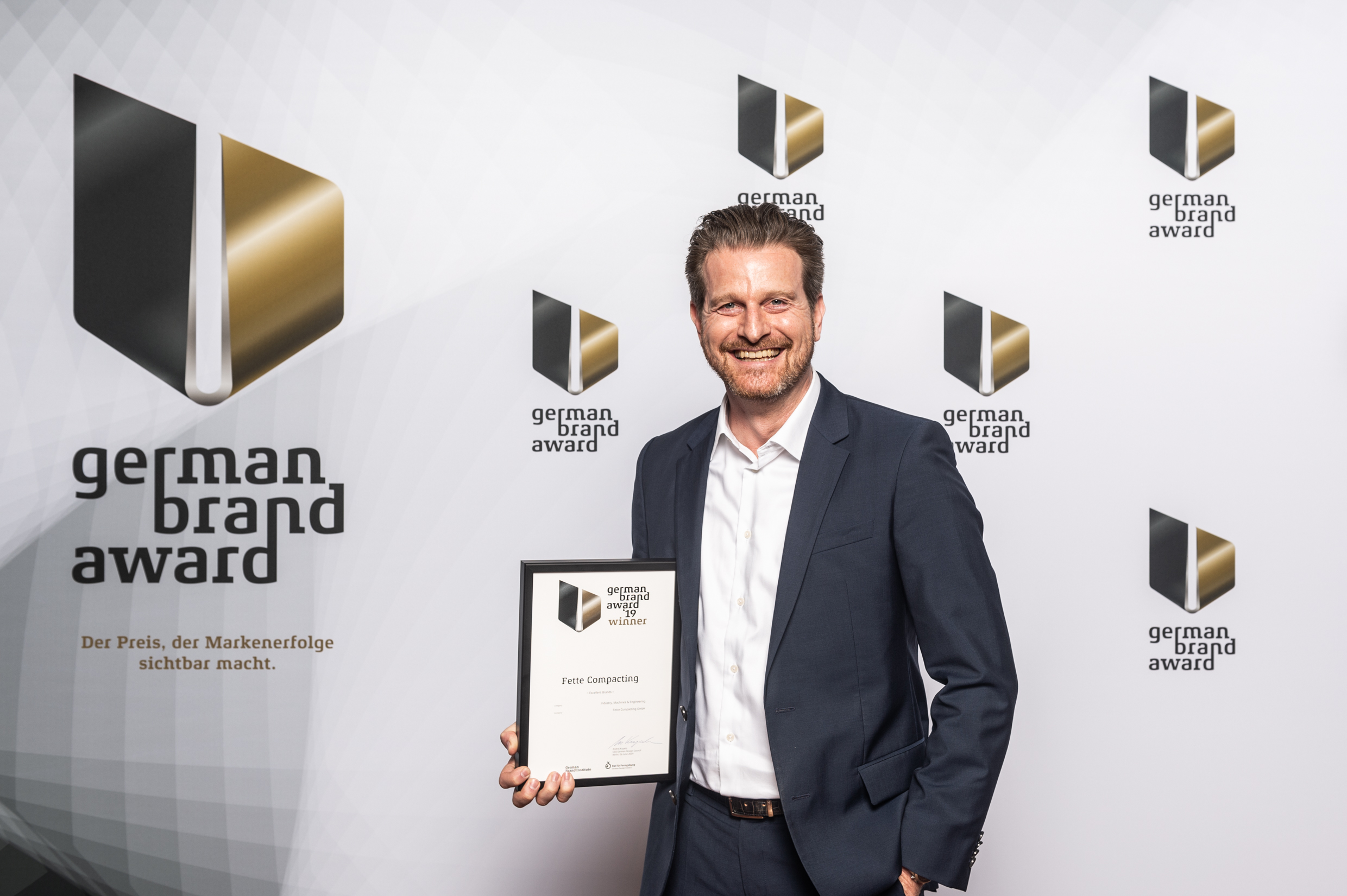 Fette Compacting zum 4. Mal mit German Brand Award ausgezeichnet
